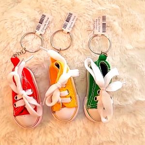 Mini Canvas Shoes Keychain